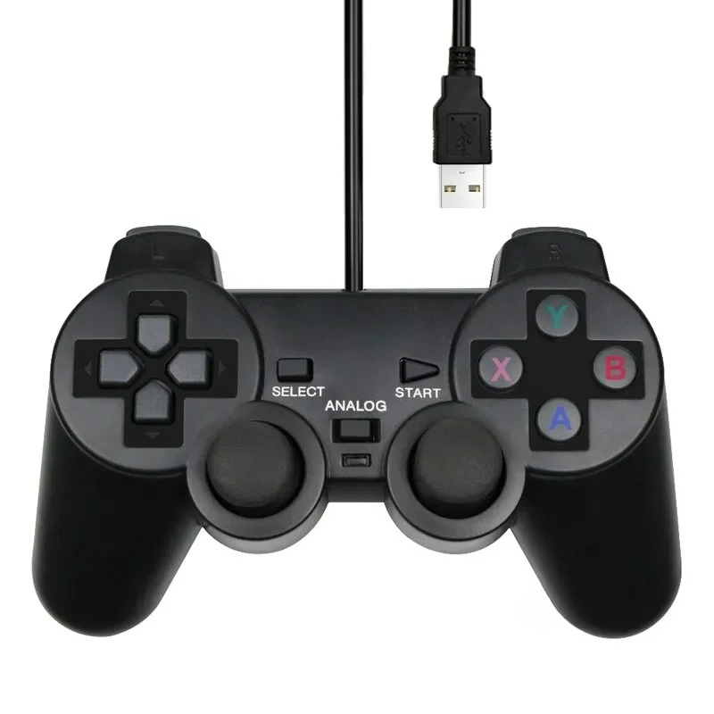 Tech Accessories Pc - Kablolu USB PC Oyun Joystick Gamepad