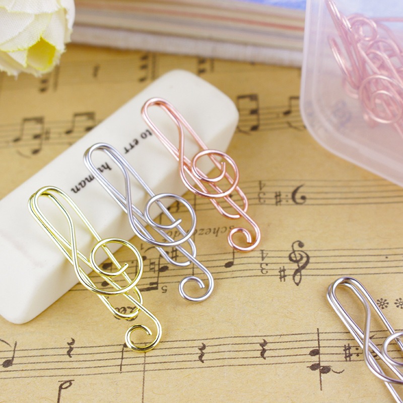 Tech Office Accessories - 10 adet/kutu Müzik Notu Şekilli Ataşlar