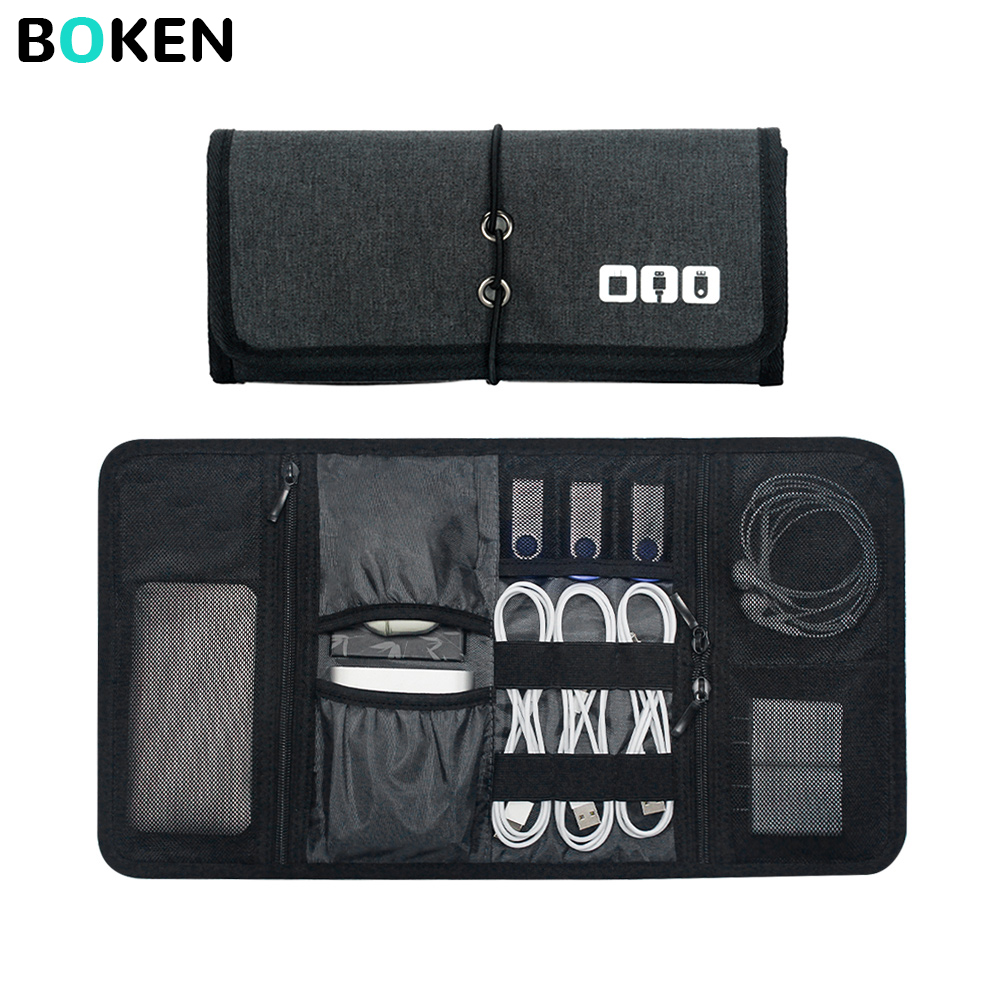 Tech Office Accessories - Teknoloji Organizatör Çantası Kablo Saklama Kutusu