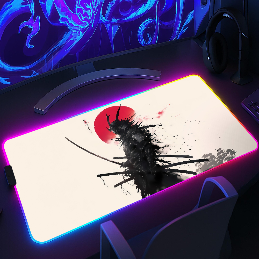 Mouse Charging Pad - Siyah beyaz Japon samuray karga Mouse