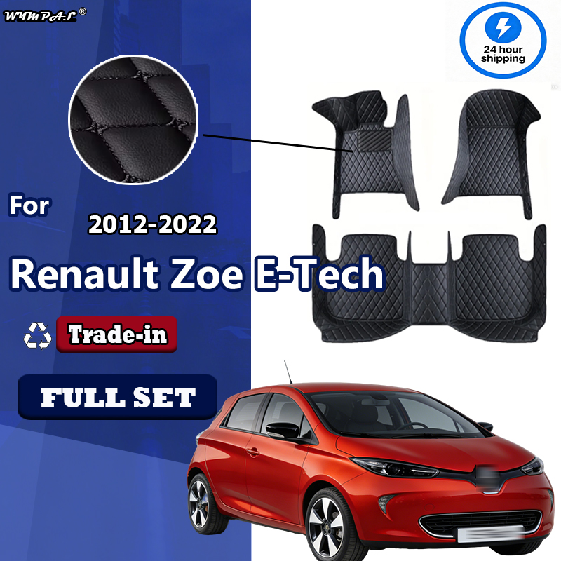 Tech Accessories Luxury - Lüks Deri Araba Paspaslar Renault Zoe