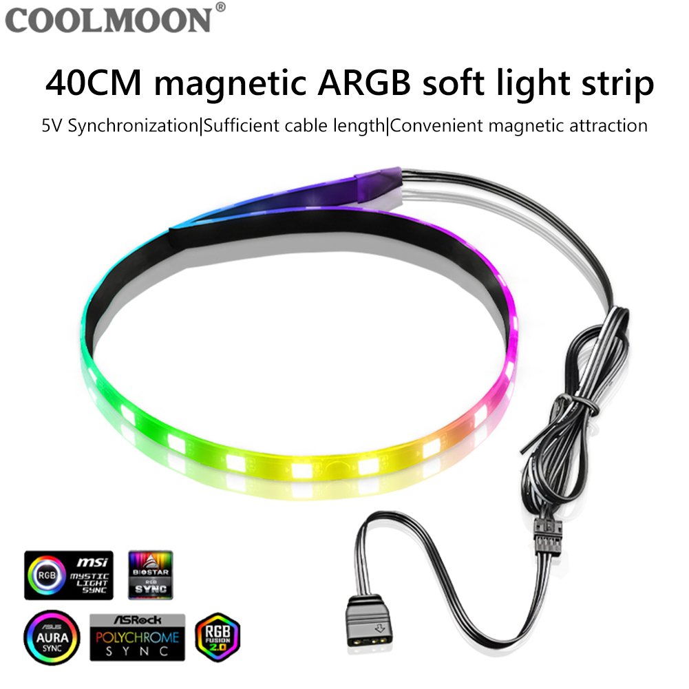Tech Accessories Pc - COOLMOON CM-LS40 5V ARGB PC durumda