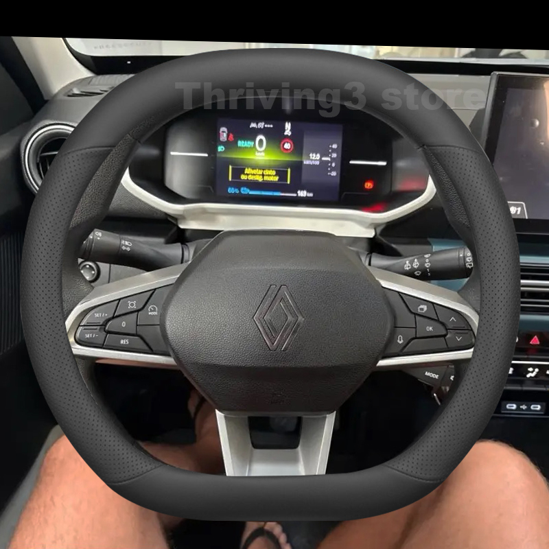 Tech Accessories Hub - Deri Araba Direksiyon Kapağı Renault 5