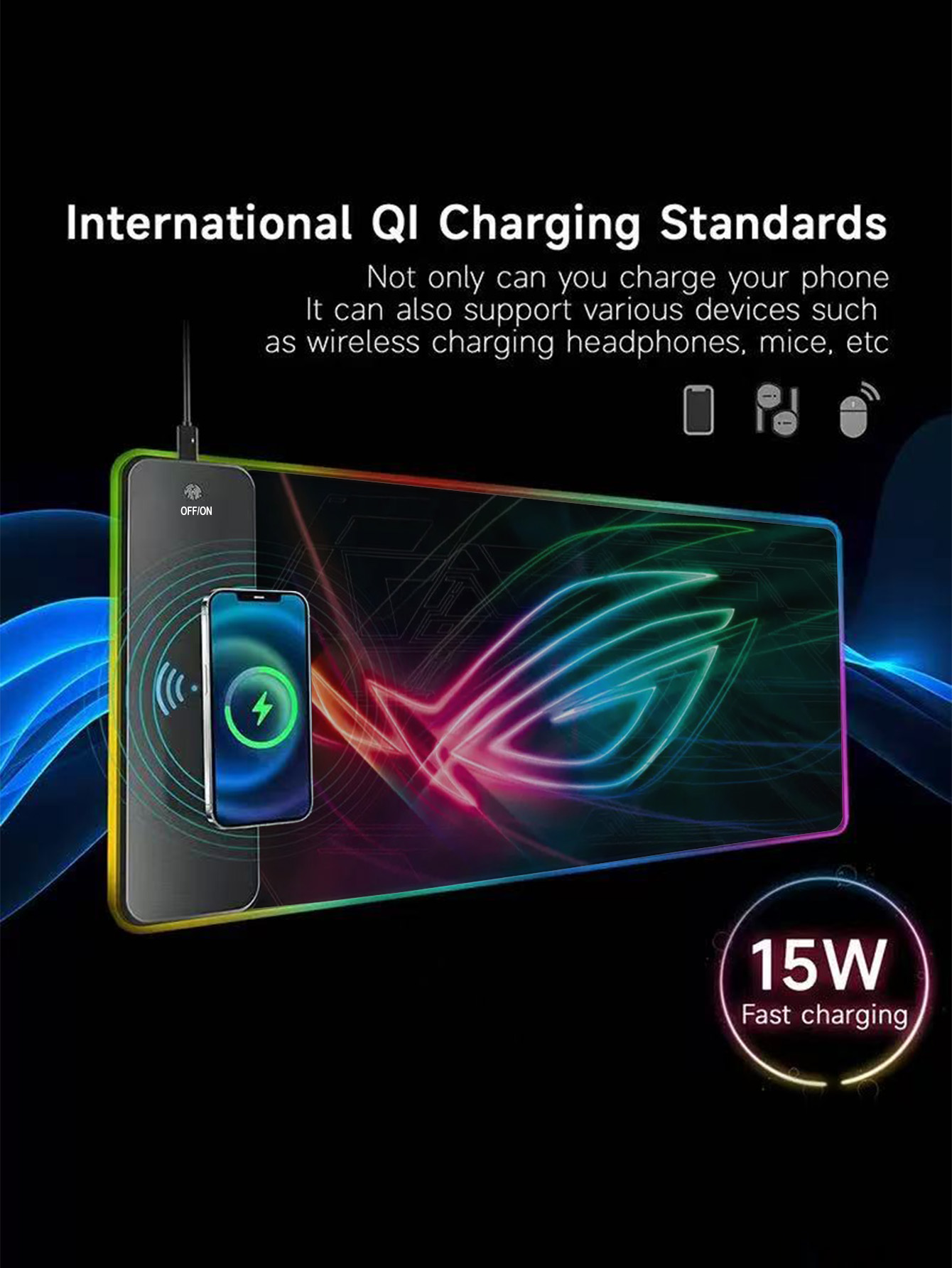 RGB Işıklı Çok Fonksiyonlu 15W - Mouse Charging Pad incelemesi ve fiyatı