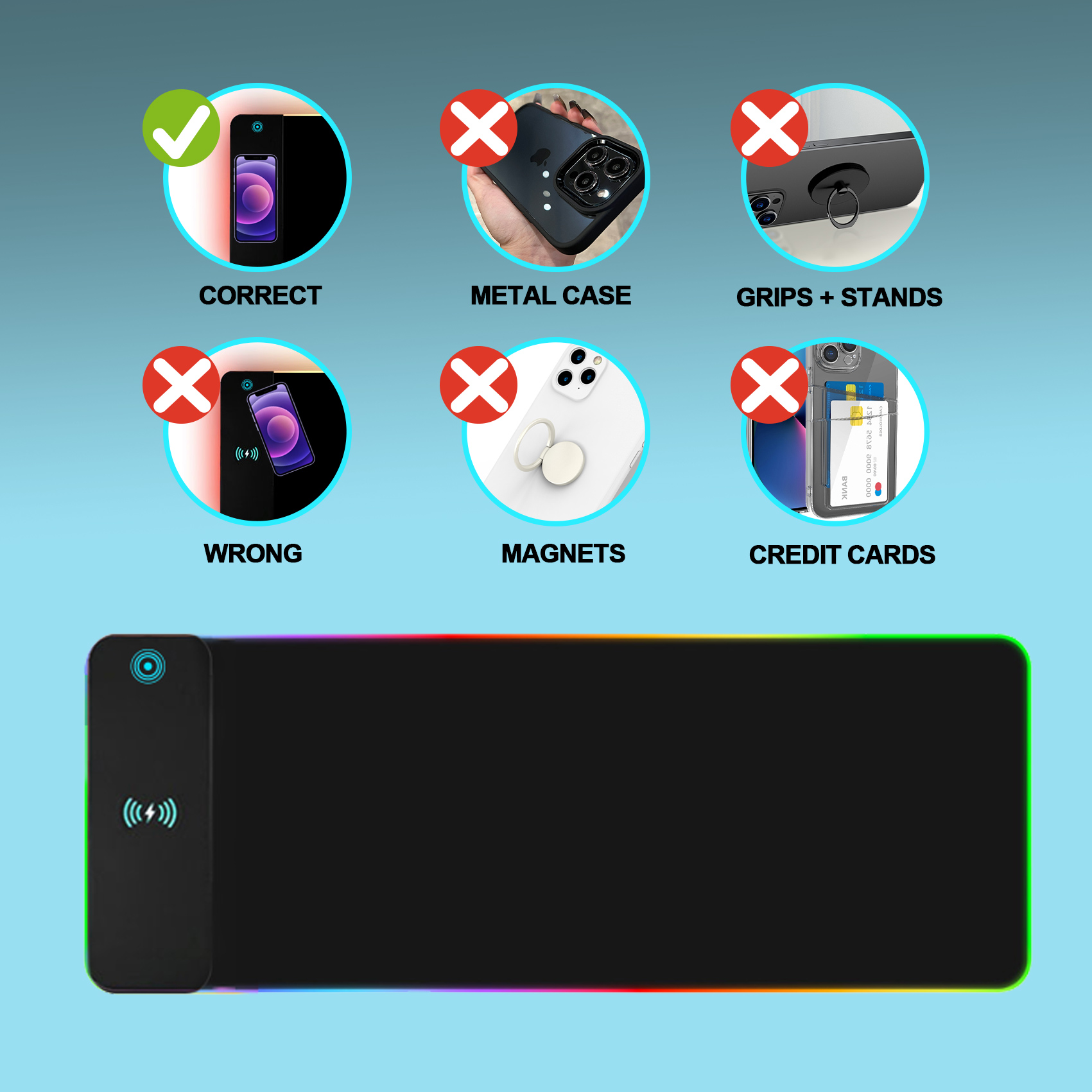 Kablosuz Şarjlı RGB Oyun Mouse - Mouse Charging Pad incelemesi ve fiyatı
